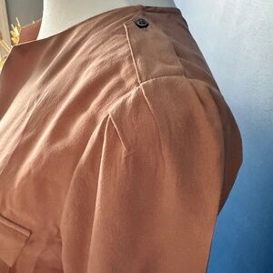 JOIE Draped Silk Top | Luxurious Peachy Nude Blouse | Size S